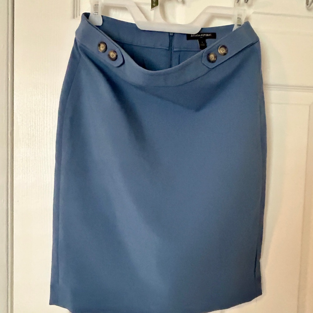 SOLD Banana Republic Size 4 Blue Pencil Skirt